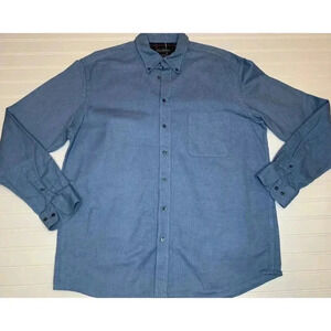 Tom Rusborg of Copenhagen Luxury Flannel Shirt XL Mens Blue 927